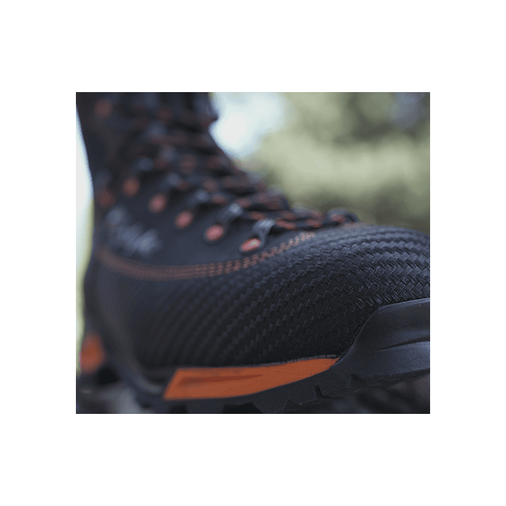 Protection avant et pare-pierres en cuir effet carbone chaussure chasse Kostyle KS-CARB
