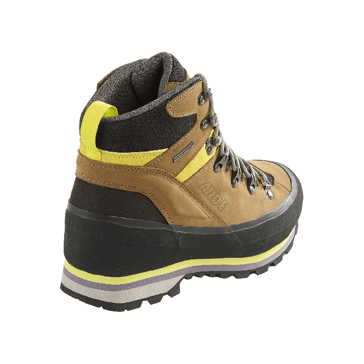 Vue arrière et renfort de talon chaussure de randonnée imperméable Ande New Brenta Evo