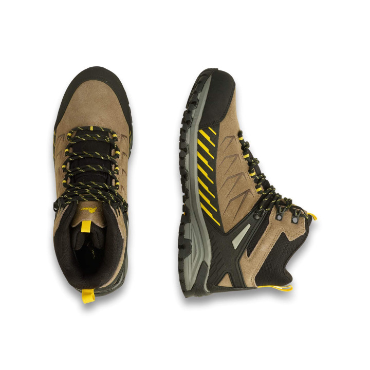Chaussure de marche homme Sniper High 2.0 Ande brun avec tige en cuir suédé