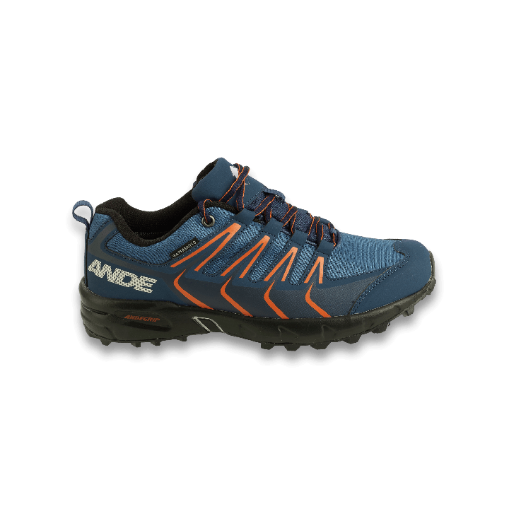Chaussure de randonnée imperméable homme Ande New Tour Evo WP Bleu Orange- Profil latéral