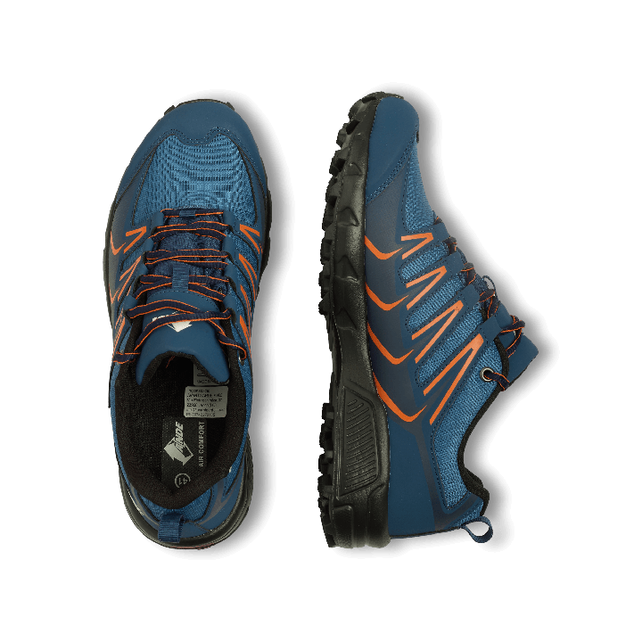 Chaussure de trekking ultra-légère Ande New Tour Evo WP Bleu Orange - Vue du dessus